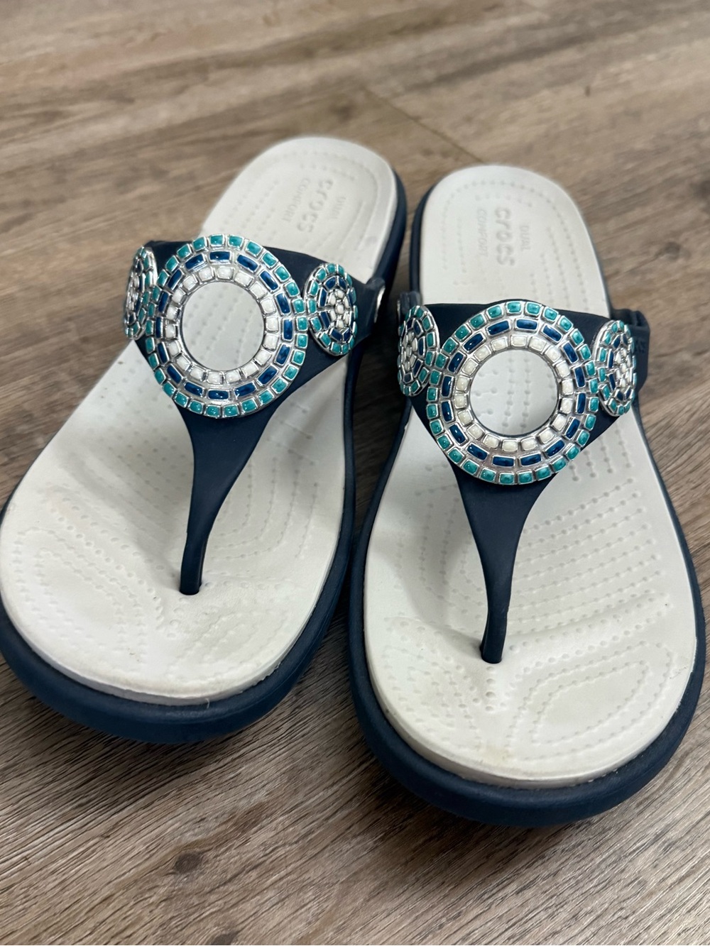 Crocs • Sanrah Diamante Embellished Sandals